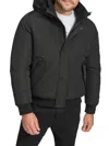 Calvin Klein Arctic Faille Water Resistant Parka In Black