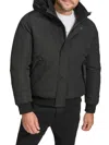 Calvin Klein Men's Arctic Faille Parka Bomber In Deep Red