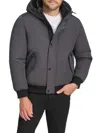 Calvin Klein Men's Arctic Faille Parka Bomber In Iron