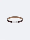 Calvin Klein Men's Asymmetric Tag Leather Bracelet