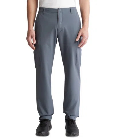 Calvin Klein Men's Athletic Stretch Tech Slim Fit Cargo Pants In Turbulence