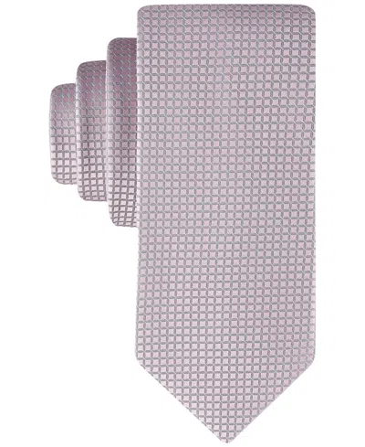 Calvin Klein Men's August Textured Tie In Pink