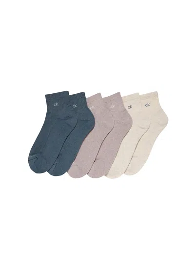 Calvin Klein Men's Basic Cushion Quarter 6-pack Socks