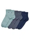 Calvin Klein Men's Basic Cushion Quarter 6-pack Socks In Blue