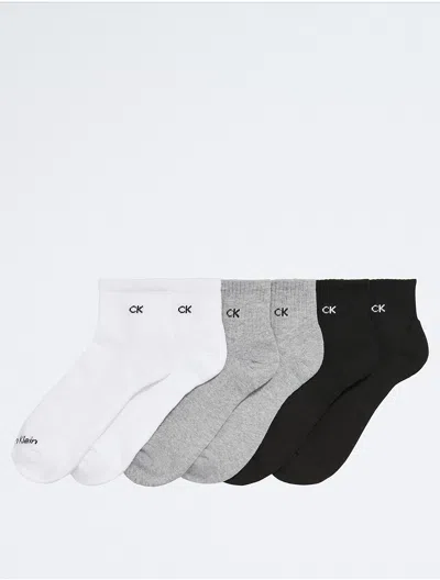Calvin Klein Men's Basic Cushion Quarter 6-pack Socks