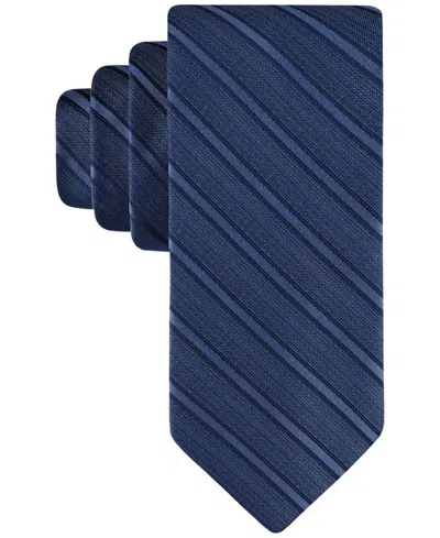 Calvin Klein Men's Bass Stripe Tie In Navy