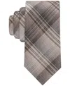 Calvin Klein Men's Beagle Plaid Tie In Taupe