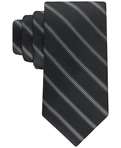 Calvin Klein Men's Birch Stripe Tie In Black
