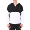 Calvin Klein Men's Black Color Block Windbreaker With Shadow Logo In Multi