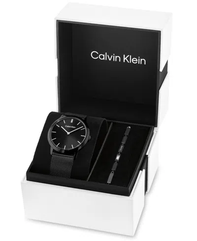 Calvin Klein Men's Black Ionic Plated Stainless-steel Bracelet Watch 37.5mm