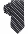 Calvin Klein Men's Blake Stripe Tie In Black In Black