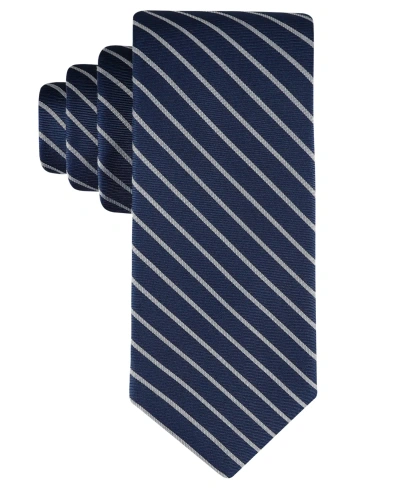 Calvin Klein Men's Blake Stripe Tie In Navy