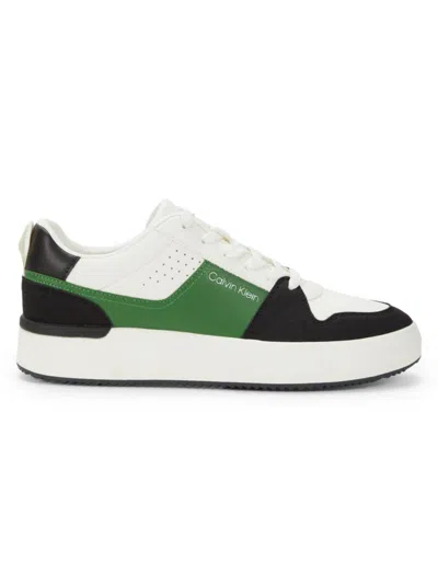 Calvin Klein Men's Blayne Colorblock Low-top Sneakers In Black