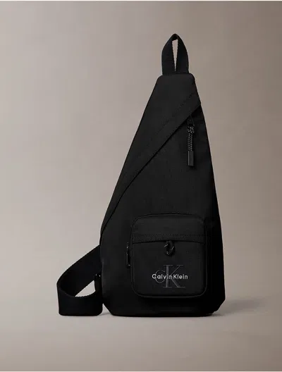 Calvin Klein Men's Bold Monologo Sling Bag In Red