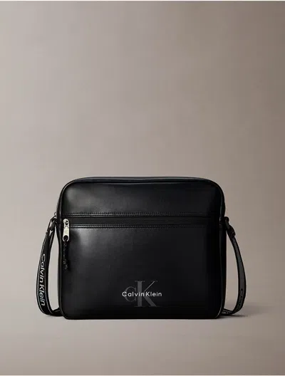 Calvin Klein Men's Bold Monologo Webbing Strap Flight Bag In Purple