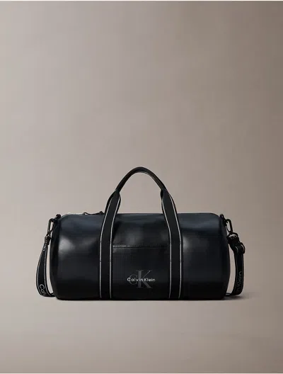 Calvin Klein Men's Bold Monologo Webbing Strap Weekender Bag In Black