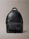 Calvin Klein Logo-patch Pebbled Backpack In Black