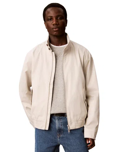 Calvin Klein Men's Bomber Jacket In Neutral