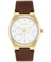 Calvin Klein Men's Brown Leather Strap Watch, 39mm