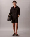 Calvin Klein Men's Brushed Cotton 7" Shorts In Black