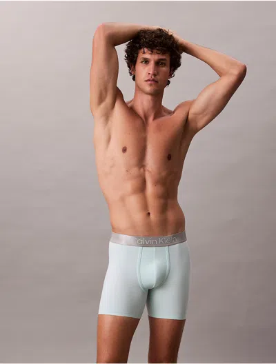 Calvin Klein Men's Brushed Microfiber Stretch Boxer Brief In Blue
