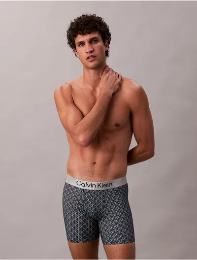 Calvin Klein Men's Brushed Microfiber Stretch Boxer Brief In Black