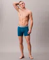 Calvin Klein Men's Brushed Microfiber Stretch Boxer Brief In Blue