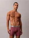 Calvin Klein Men's Brushed Microfiber Stretch Boxer Brief In Pink