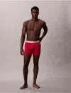 Calvin Klein Men's Brushed Microfiber Stretch Boxer Brief In Red