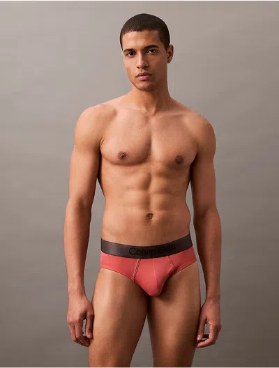 Calvin Klein Men's Brushed Microfiber Stretch Hip Brief In Pink