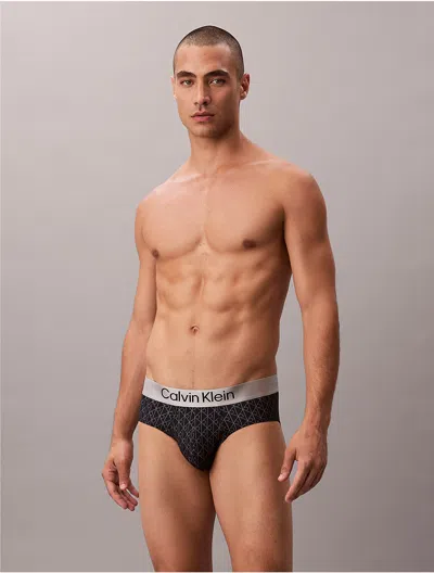 Calvin Klein Men's Brushed Microfiber Stretch Hip Brief In Animal Print