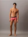 Calvin Klein Men's Brushed Microfiber Stretch Low Rise Trunk In Pink