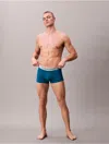 Calvin Klein Men's Brushed Microfiber Stretch Low Rise Trunk In Blue