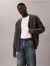 Calvin Klein Men's Brushed Wool Blend Cardigan In Brown