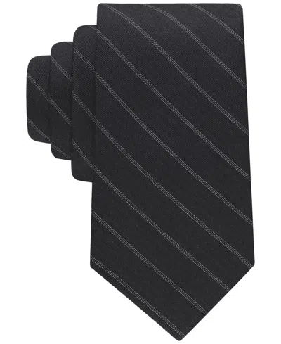 Calvin Klein Men's Callie Diagonal Pinstripe Tie In Black