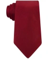 Calvin Klein Men's Slim Double Thread Dot Grid Silk Tie In Red