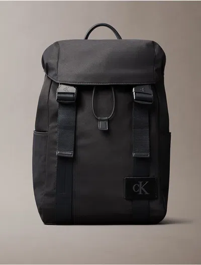 Calvin Klein Men's Canvas Backpack In Black