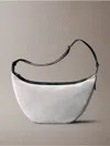 Calvin Klein Men's Canvas Crescent Sling Bag In Cloud Dancer