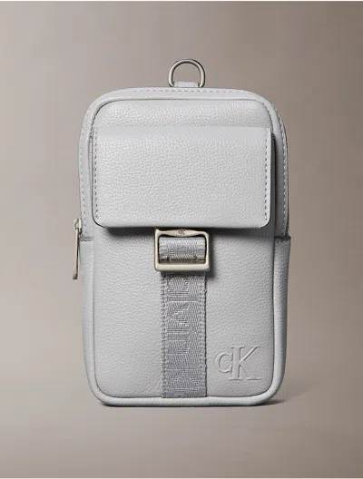 Calvin Klein Men's Cargo Phone Crossbody Bag In Gray