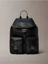 Calvin Klein Men's Cargo Top Flap Backpack In Black