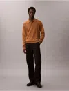Calvin Klein Polo-collar Sweater In Brown