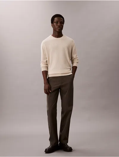 Calvin Klein Men's Cashmere Classic Sweater In Neutral