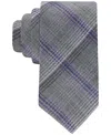 Calvin Klein Men's Catlett Grid Tie In Purple