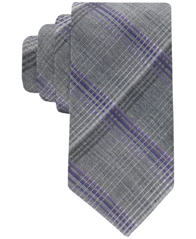 Calvin Klein Men's Catlett Grid Tie In Purple