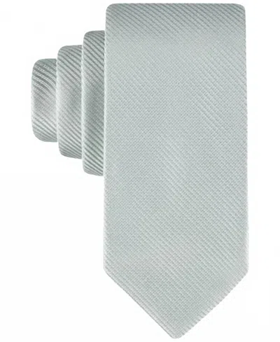 Calvin Klein Men's Catrina Solid Stripe Tie In Sage Green In Gray
