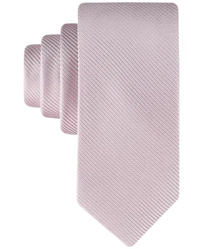 Calvin Klein Men's Catrina Solid Stripe Tie In Pink