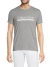 Calvin Klein Men's Logo Heathered Tee In Wolf Grey