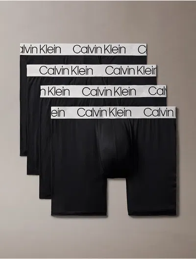 Calvin Klein Men's Chromatic 4-pack Boxer Brief In Black / Black / Black / Black