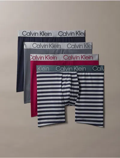 Calvin Klein Men's Chromatic 4-pack Boxer Brief In Shoreline Multi
