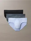 Calvin Klein Men's Ck Black 3-pack Hip Brief In Black